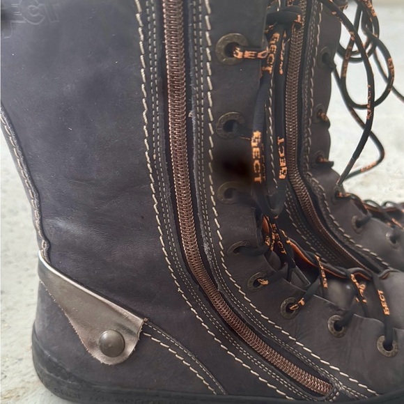 Eject leather lace up boots - Picture 2 of 7
